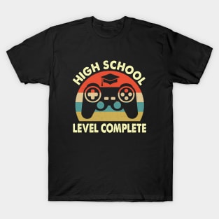 High School Graduation Level Complete Video Gamer T-Shirt